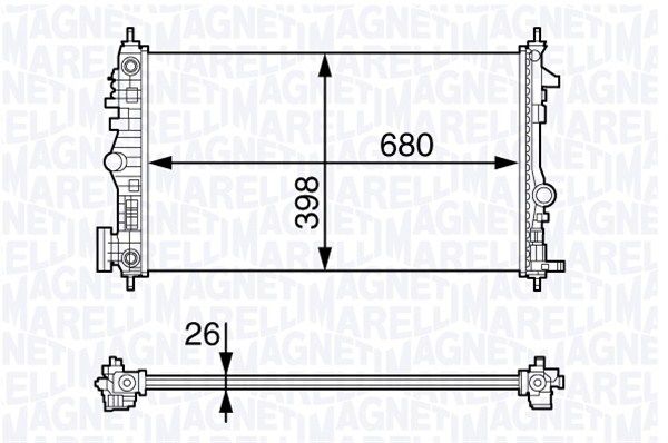MAGNETI MARELLI Radiators, Motora dzesēšanas sistēma 350213141500